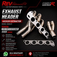 OBX® RACING   TOYOTA AE86 rear wheel drive &    KE70 swap 4AGE  engine 4x2x2x1 extractor  model I000