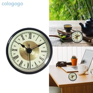 COLO Classical Clock Craft Quartzs Movement 70mm Round Clocks Head Insert Roman Arabic Number Small 