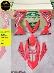 (STICKER TANAM/AIRBRUSH) RAPIDO COVER SET RS150R V2 SUPRA GTR-150 (16) RED