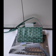 Goyard 綠色印花下蓋小斜背包 verenne continental wallet