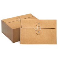 40 Pcs Kraft Paper Envelopes Manilla Envelopes with String Tie Closure Project Pockets Document Orga