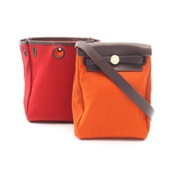 【二手】愛馬仕 HERMES 單肩背包 Herbag TPM 041446CPRED/橙色帆布皮革 Herbag TPMRED/橙色 女士二手 B