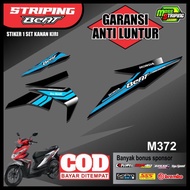 Steiping sticker Motorcycle beat street beat esp 2016 2017 2018 2019 Original Quality m372 Stickers Stickers strip modif Modification racing resing Accessories Graphic Drawing Motorcycle honda beat esp street anti-Fade Plain Simple u196