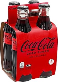 Coca-Cola Zero Glass Bottle, 250ml (Pack of 4)