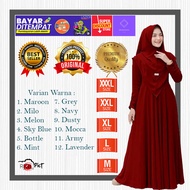 Newasha Store - Baju Gamis Wanita Muslim Dewasa dan Remaja Modern Kekinian Model Terbaru Tahun 2022 Mayra Syari Set Hijab Bahan Mosscrepe
