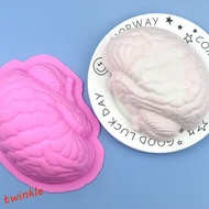 TWINKLE1 Brain Silicone Mold, Human Brain Shape Body Parts Human Brain Cake Mould, Baking Tool Scary