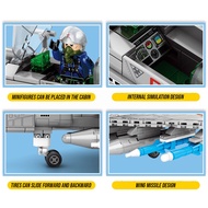 Sembo Block 202126 J-10B Fighter Aeroplane Jet Military Army Soldier Vehicle Building Brick Toy Boy