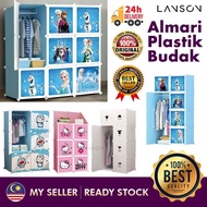 Almari Baju Budak cartoon printed design Wardrobe Storage Organize Cube Kabinet dengan cartoon almar