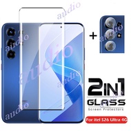 itel SUPER 26 Ultra 4G 2in1 Hot Bending 3D Screen Protector Tempered Glass For itel S26 Ultra S26Ult