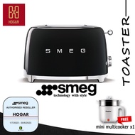 Smeg Toaster BLACK | Bread Toaster| Retro Toaster | Pembakar Roti | 2 Slice Toaster | TSF01BL | Smeg