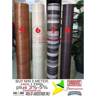 3D MARBLE WOOD FIBER MOTIF STICKER PREMIUM WOOD WALLPAPER STICKER