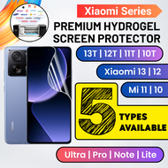 Hydrogel Screen Protector Xiaomi 13 12 13T 12T 11T / Mi 11 10 Ultra Note Pro Lite 5G NE | HD Clear Matte Anti Bluelight Blueray Privacy
