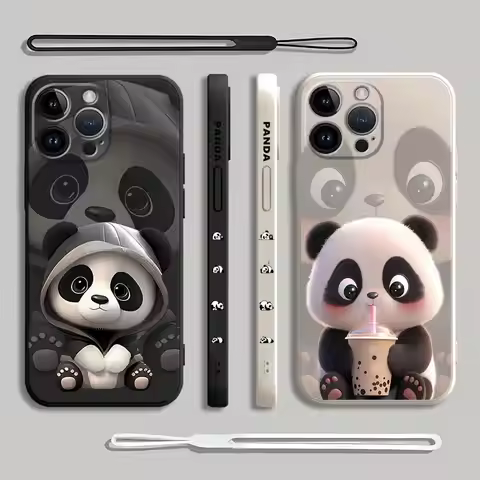 Cute Panda Phone Case for Redmi 9A 8 9i 12 K40 Pro 9 10 10C K60 Ultra 9T 9C A1 A2 Shockproof Cover