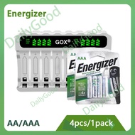 1.2V Battery Charger Set, GOX 8-Slot LCD Smart Charger and Energizer AA/AAA Rechargeable Battery