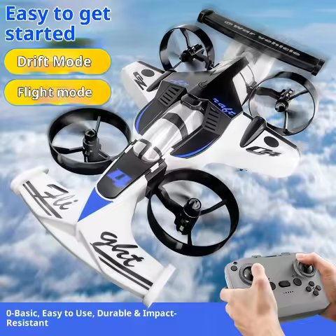 Dual Mode Foam Aircraft Remote Control Vehicle with Gravity Induction Colorful Light Effects Birthda
