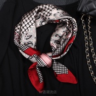 2023 Selendang untuk Wanita Corak Houndstooth Selendang Persegi Gajus 70sm Trend Fesyen Balutan Sele