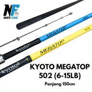 Joran Pancing Solid Carbon Kyoto Megatop  Panjang 150cm 165cm Bahan Solid Carbon Murah Berkualitas