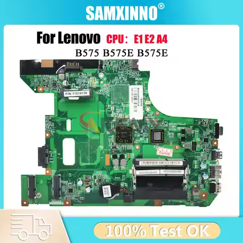 B575E Laptop Motherboard For Lenovo Ideapad B575 B575E With DDR3 AMD CPU 100% Fully Tested