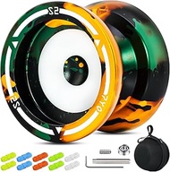Professional Yoyo S2 for Kids 8-12 Beginners, POM+ Metal Yoyo with Unresponsive Bearing for DNA Tric