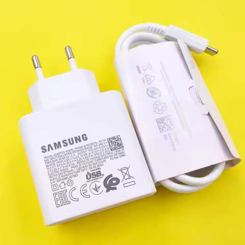 Samsung 45w EU/US/UK Charger PD3.0 Super Fast Charge Adapter 1M Type C Cable For Galaxy S24 S25 FE N