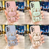 Casing Samsung Galaxy A72 Case Samsung A51 Case Samsung A12 M12 Case Samsung A22 M22 Case Samsung M32 F22 Case Samsung Note 20 Ultra Case Cute Bunny Bracket Cartoon Stand Vanity Mirror Rabbit Holder Phone Cover Cassing Cases Case KT