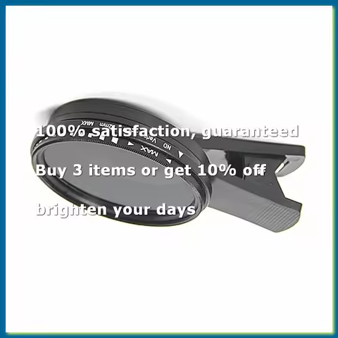 52mm Phone ND Filter ND2 to ND400 Clip-on Variable Neutral Density Filter for Phone Mobile Smart Pho