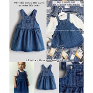 HM denim overalls size from 4-6m to 3-4y dress budak perempuan dress kids girl