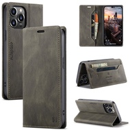 [Woo Fashion Case] iPhone 12 Pro Max หน้ังกลับมือถือเคสสำหรับกระเป๋าสตางค์แม่เหล็กสุดหรูขนาดเล็ก