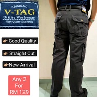 V-tag Men's Cargo Pants/ Seluar Kerja Lelaki