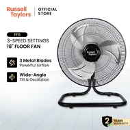Russell Taylors Industrial 3-Blade Floor Fan 18 inch FF6