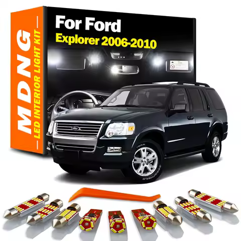 MDNG 13Pcs Canbus LED Interior Reading Map Dome Trunk Light Kit For Ford Explorer 2006 2007 2008 200