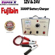 FUJIBIN Brand 12V &amp; 24V 30AH 30AMP HEAVY DUTY AUTOMATIC BATTERY CHARGER 220-240V