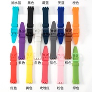 Suitable for Swatch Swatch Strap Silicone Watch Strap Accessories 17mm 19mm