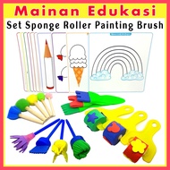 Educational toys SET CHILDREN'S painting brush sponge / set sponge roller painting brush kids activi