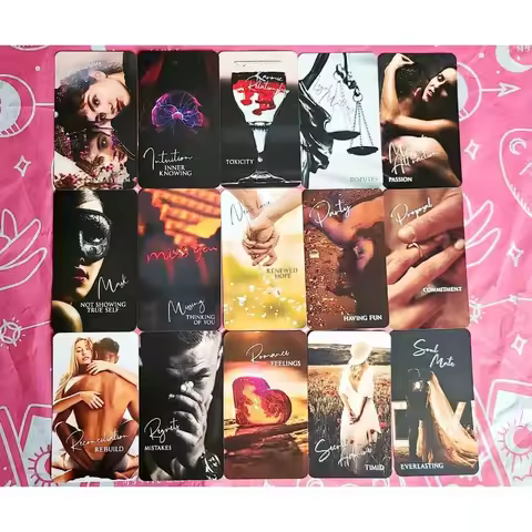10.3*6cm Mystic Love Oracle Deck 79 Pcs Cards LOVE ORACLE Deck Tarot Deck Twin Flame Deck Messages