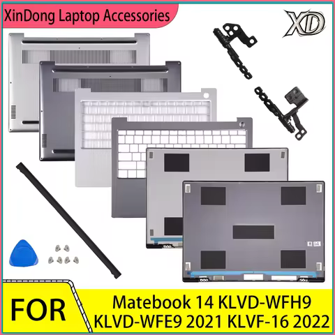 New For Matebook 14 KLVD-WFE9 KLVD-WFH9 2021 KLVF-16 2022 LCD Back Cover/Palmrest/Bottom/Hinge/Hinge