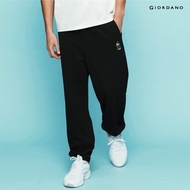 Giordano Mens กางเกงผู้ชาย Embroidered Drawstring Elastic Jogger Pants (Snoopy Collection) 011157510