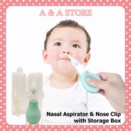 Baby Nasal Aspirator & Nose Clip with Storage Box / Baby Nose Cleaner Nasal Aspirator / Penyedut Hid