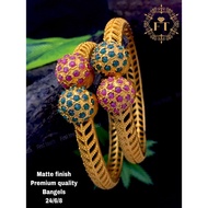 STOK - MATTE FINISH PREMIUM QUALITY BANGELS WITH KEMPU STONE