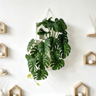 hanging potted plant, trailing fake greenery, wall hanging plant, indoor decor, living room bedroom 