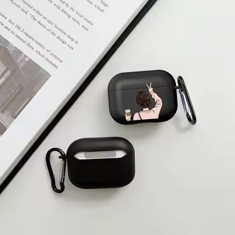 Cartoon Urban Women Coffee Case For Airpods 2 Pro3 1 3 Pro 4 Pro2 Earphone Cases Cover