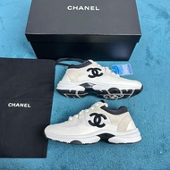 Chanel香奈兒黑白熊貓雙C運動鞋  37.5碼