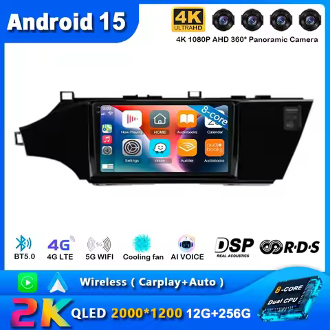Android 15 For Toyota Avalon 4 IV XX40 2012-2018 Car Auto Carplay Screen Radio Automotivo Bluetooth 