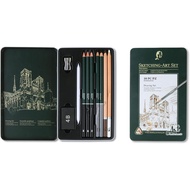 Roseelf Drawing Pencil Set, 10 Pencils for Sketching, Drawing, and Art Supplies (2H/H/HB/F/B/2B/3B/4