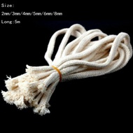 3/5/10M Long Round Cotton Alcohol Wick 3mm/4mm/5mm/6mm/8mm Oil Lamp Wicks Burner For Glass Oil Lamps