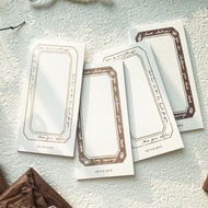 Brown English Hand Writing Lettering Wide Plate Frame Memo Pad
