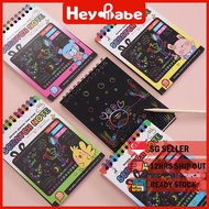 Kids Scratch Notebook | Drawing Sketch Pad | Goodie Bag | Birthday Party Gift | Children's Day Gift | HEYBABE