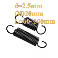 Tension spring/spring d=2.5mm,OD20mm,L=60~200mm tension springs with hooks,apply to garage door,bunn