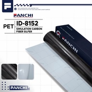 ROLL 50Cm STICKER FANCHI ID-8152 FC282 PET Simulation Carbon Fiber Silver 7D 50cm x 8.5m ROLL