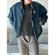 C4DU Car J22 Retro Thick Padded Jacket Canvas Jacket Loose Washed Lapel Jacket